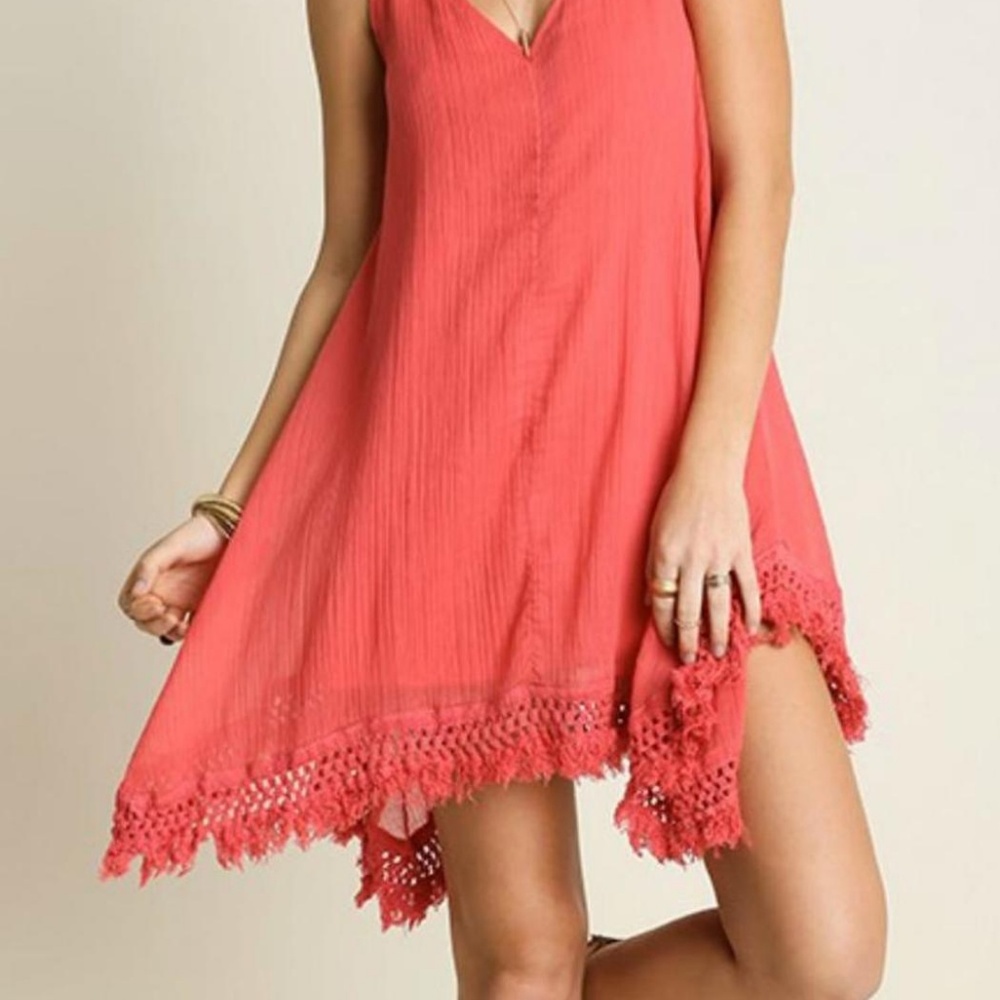 Umgee - Bohemian Fringe Bottom Dress